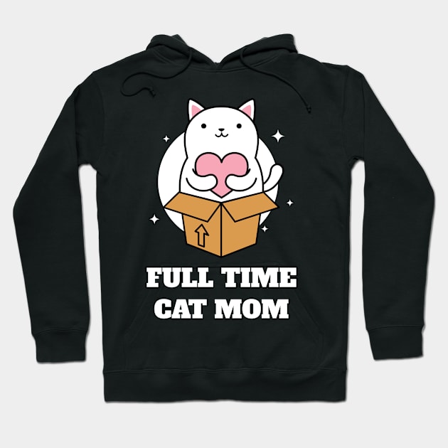 Full Time Cat Mom Hoodie by Helena Morpho 